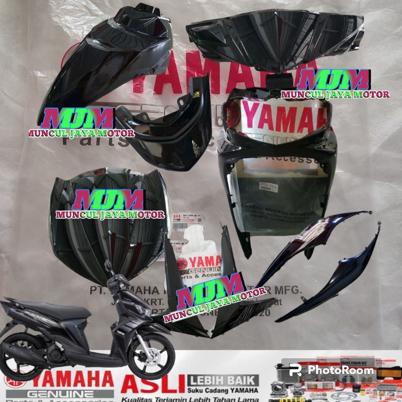 PAKET BODY HALUS YAMAHA MIO SOUL GT 115 ORIGINAL YAMAHA HITAM METALIK YGP