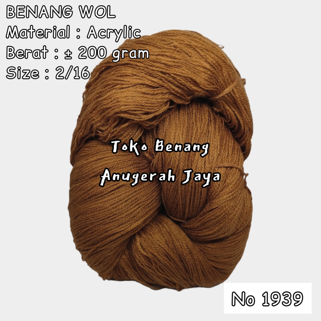 Benang Wol Kiloan dan 200 Gram No 1939