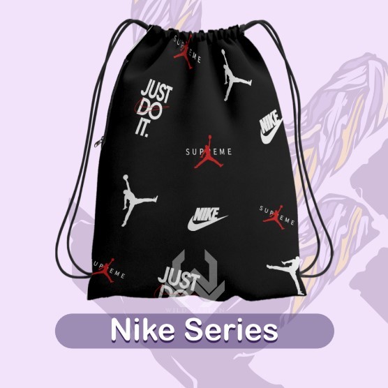 ZF - Tas Serut String Bag Full Print Nike  | Tas Serut Full Print Untuk Sekolah,Olahraga,Tas Sekolah
