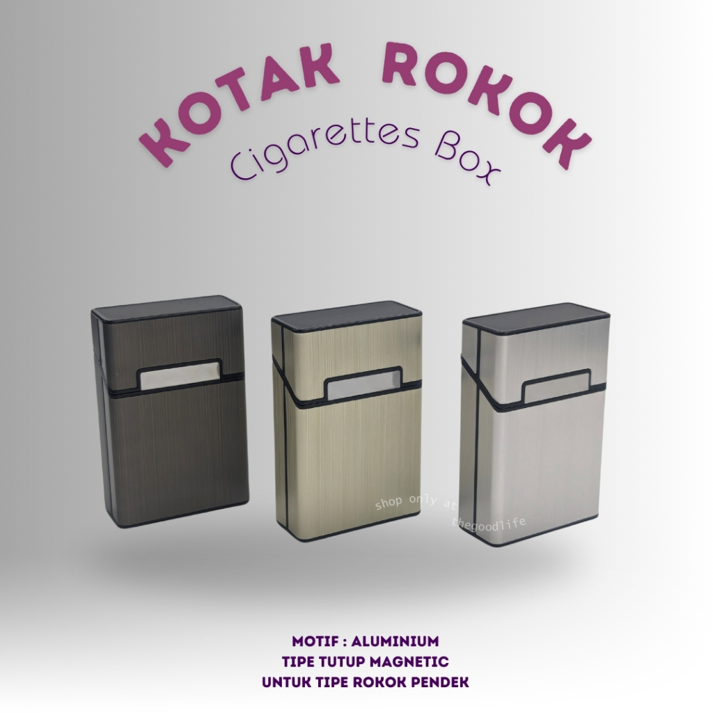 Kotak Rokok / Kotak Rokoko / Tempat Rokok Cigarettes Case Kotak Roko Aluminium Magnet Mirip Firetric