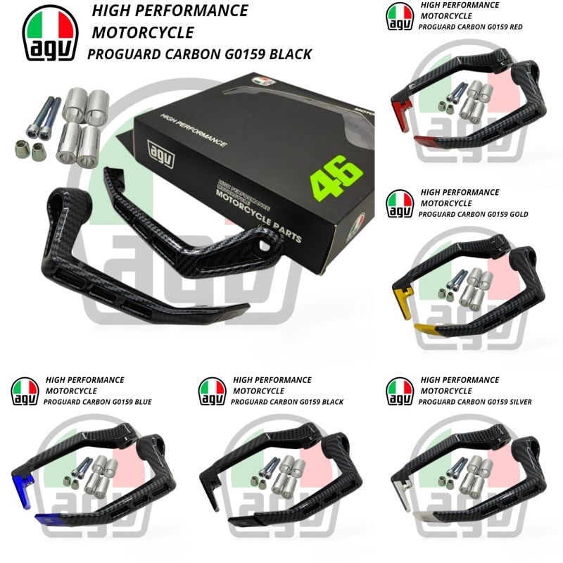 Agv Original Proguat Progat Proguard Carbon Handguard Karbon New series Universal Semua Motor