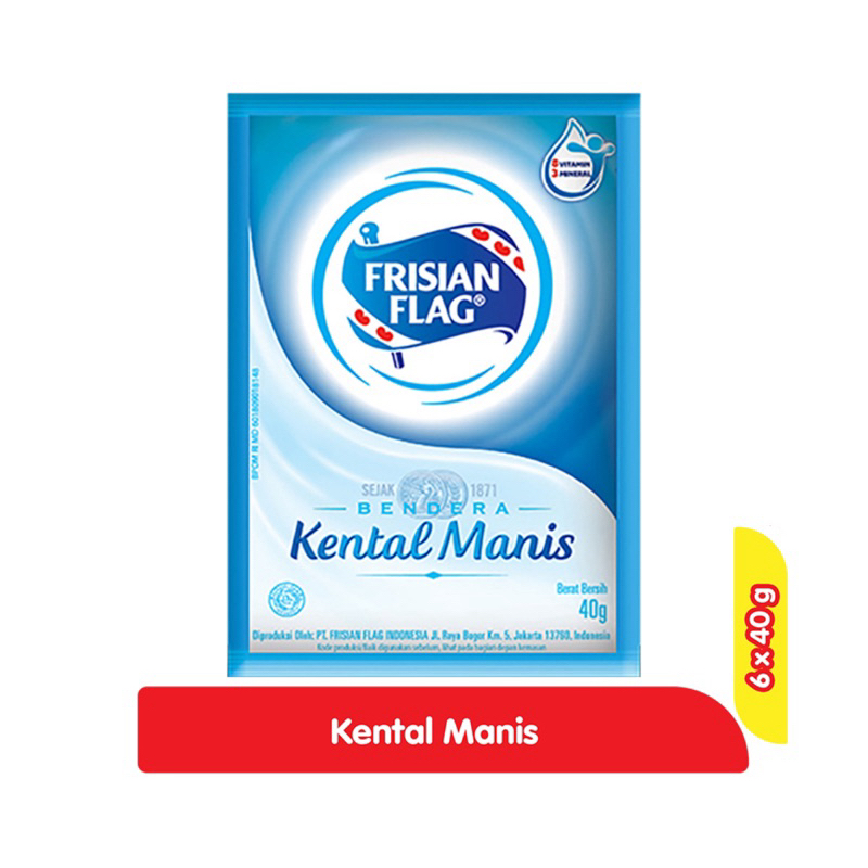 

FRISIAN FLAG Kental Manis Putih dan cokelat sachet kaleng 6 x 40 g