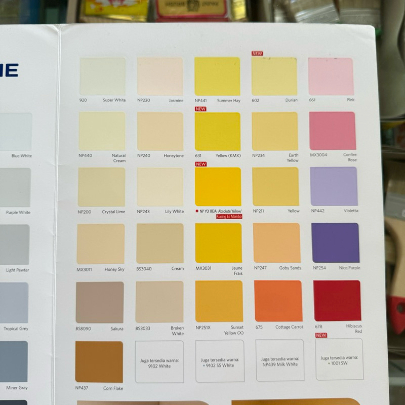 VINILEX PRO 1000 WARNA CAT TEMBOK PLAFON GALON 20 KG - CAT TEMBOK VINILEX - NIPPON PAINT