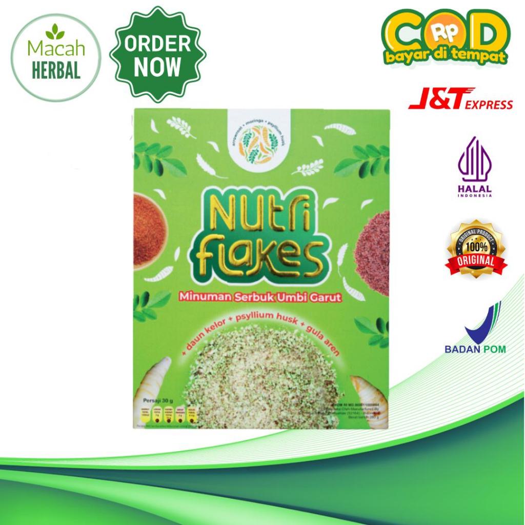 NUTRIFLAKES SEREAL UMBI GARUT - Nutriflakes Original Granola Kering Susu