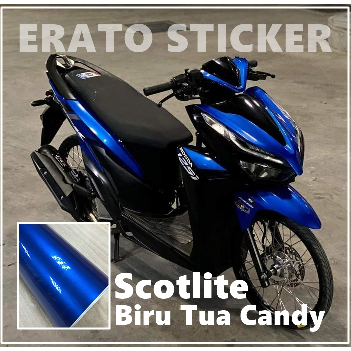 Skotlet biru tua candy skotlet sitker motor biru tua metalik candy skotlet metalik blue scotlite dar