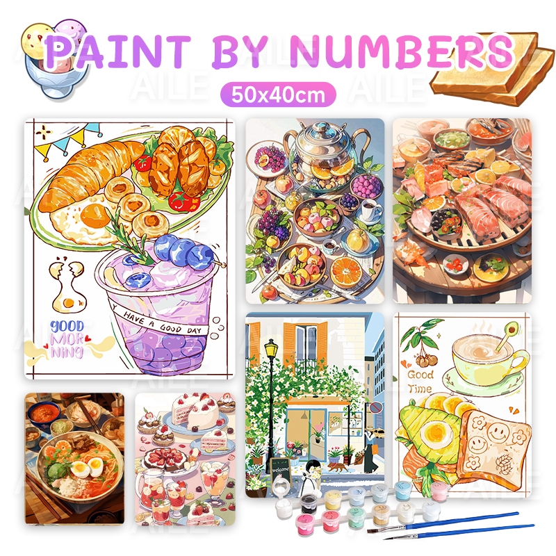 

【With Frame】40*50 CM Paint by Number / Painting kit /Paint by Numbers/Diy oil painting by number