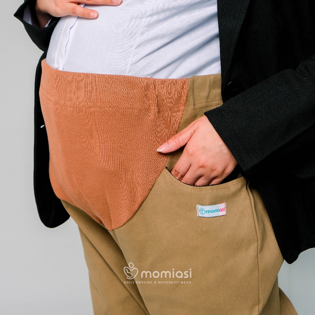 Momiasi - Celana Hamil Kerja Kantor Jumbo Wanita Maternity Pants Office Fashion Wanita Bumil Kekinian Premium Image 6