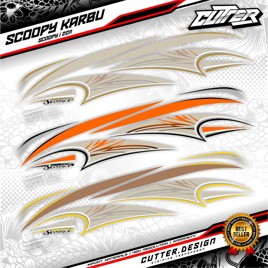 STRIPING TRANSPARAN SCOOPY KARBU scoopy i 2011
