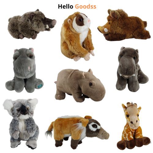 Boneka Binatang  Hippo Babi Hutan Sloth Jerapah Girrafe Cute Soft - Ukuran M