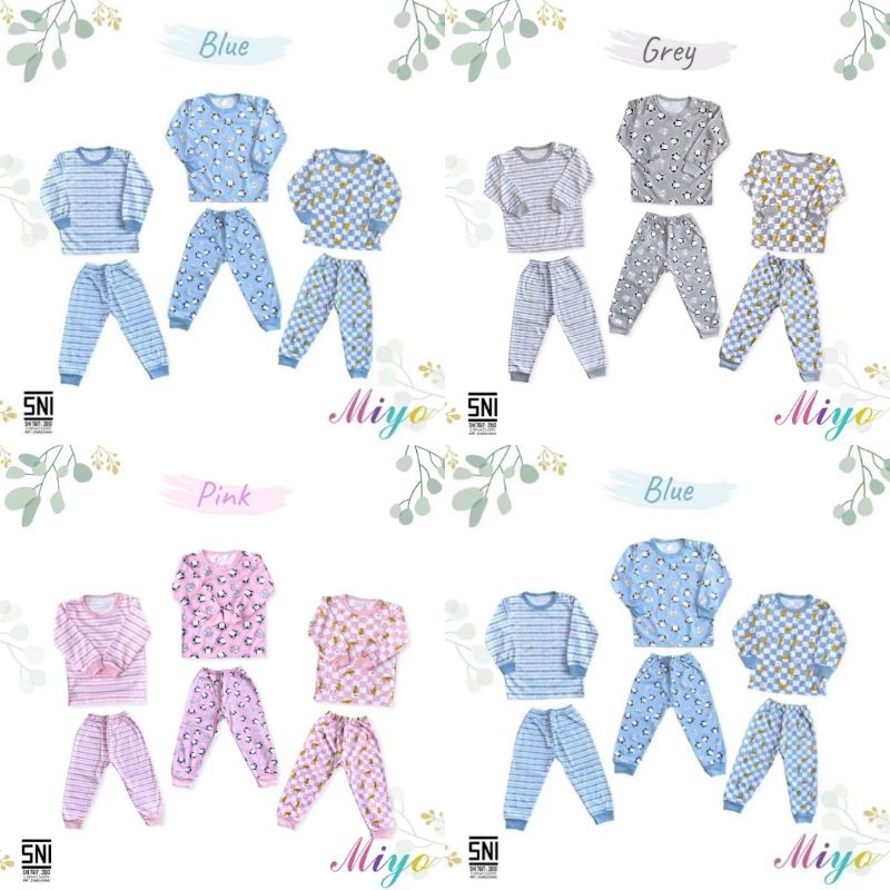 Miyo Setelan Baju Pendek + Celana Panjang / Setelan Baju Panjang + Celana Panjang / Setelan Anak / S