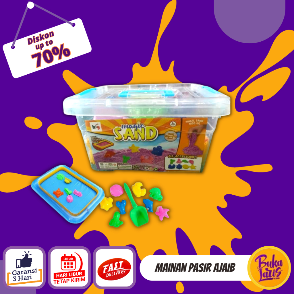 Mainan Anak Pasir Ajaib / Mainan Pasir Ajaib 1 Set / Mainan Anak2 / Mainan Sensory Anak / Magic Sand