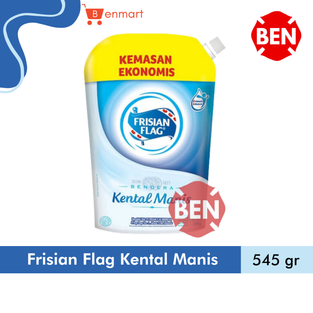 

Frisian Flag Susu Bendera KENTAL MANIS Pouch 545g 545gr Biru Putih