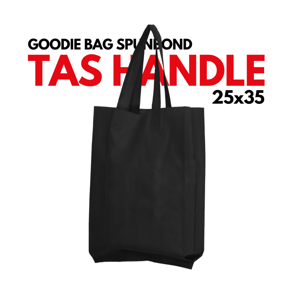 

Tas spunbond goodie bag 1 PCS handle tali polos lipat samping tas belanja murah ramah lingkungan 25x35 CM