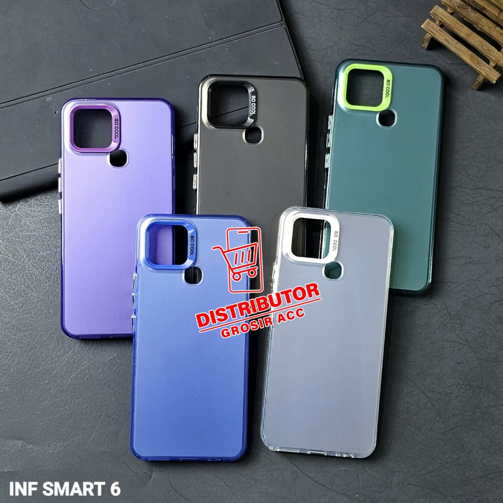 INFINIX SMART 6 CASE IMD HYBRID PLATE HOLOGRAM CASE SOCOOL INFINIX SMART 6 SC-1