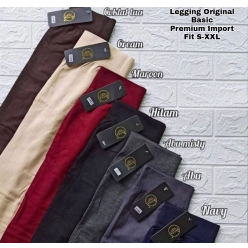 legging tebal wanita neron premium jumbo / leging polos tebal neron wanita