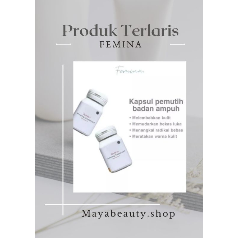 Femina Whitening Capsule Pemutih Badan Isi30 Kapsul PROMO 2:2