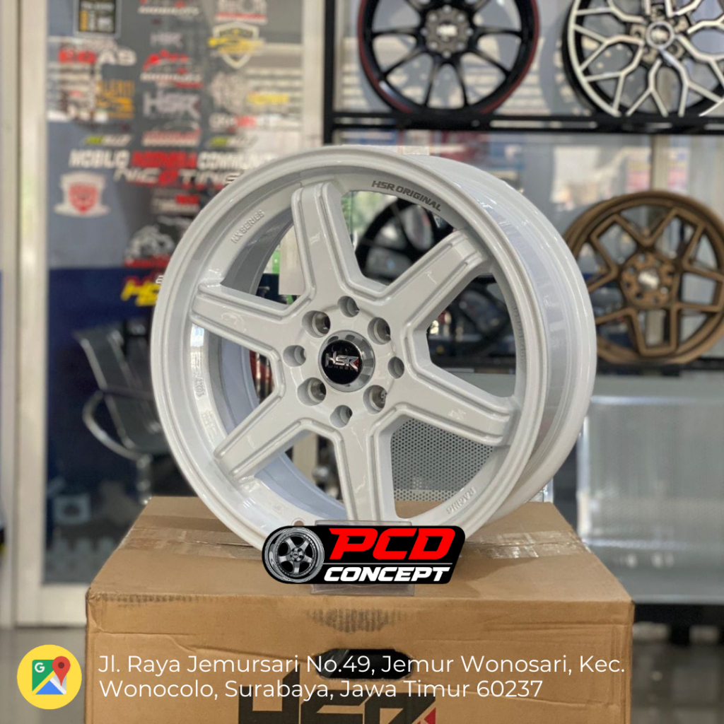 Pelek Mobil Xenia Ring 16 HSR MINAS Lebar 7 Warna Putih Ring 16 velg mobil Avanza Jazz Yaris TRD