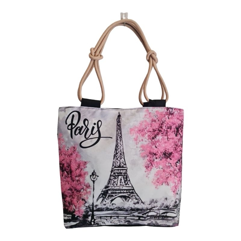 TOTE BAG PARIS TAS SOUVENIR PARIS SOUVENIR TAS KANVAS PARIS TAS PARIS SOULDER BAG PARIS
