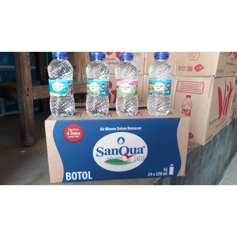 

Sanqua Air Mineral Botol Mini Kecil 220ml 220 ml isi 24pcs via Gojek/Grab