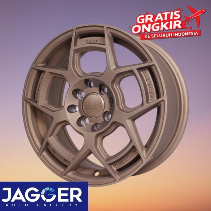 Velg mobil keluaran terbaru hsr desing deca ring 15 warna sandy bronze