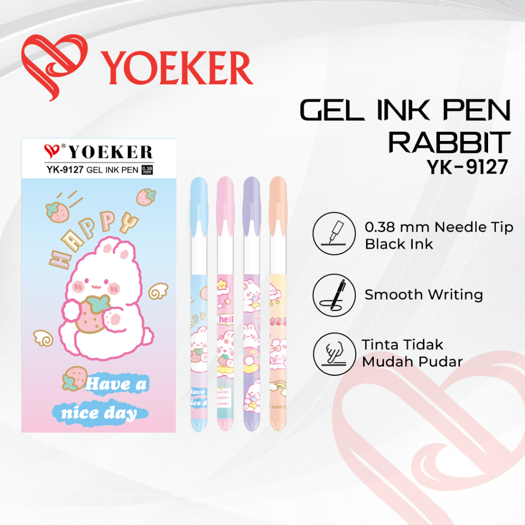 

(12 Pcs) Gel Pen Karakter Yoeker