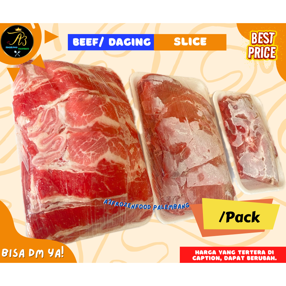 

Beef Sliced | Daging Slice | Beef Slice Yakiniku | Yakiniku Beef | A3 Frozenfood Palembang