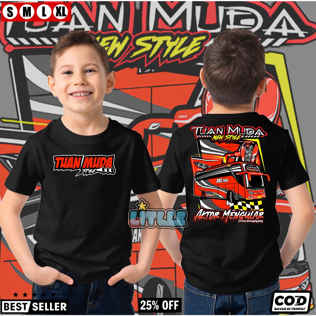 Kaos anak BUS MANIA TUAN MUDA | katun combed 24s 1-12 tahun | Kaos BUS MANIA TUAN MUDA -Kaos Distro 