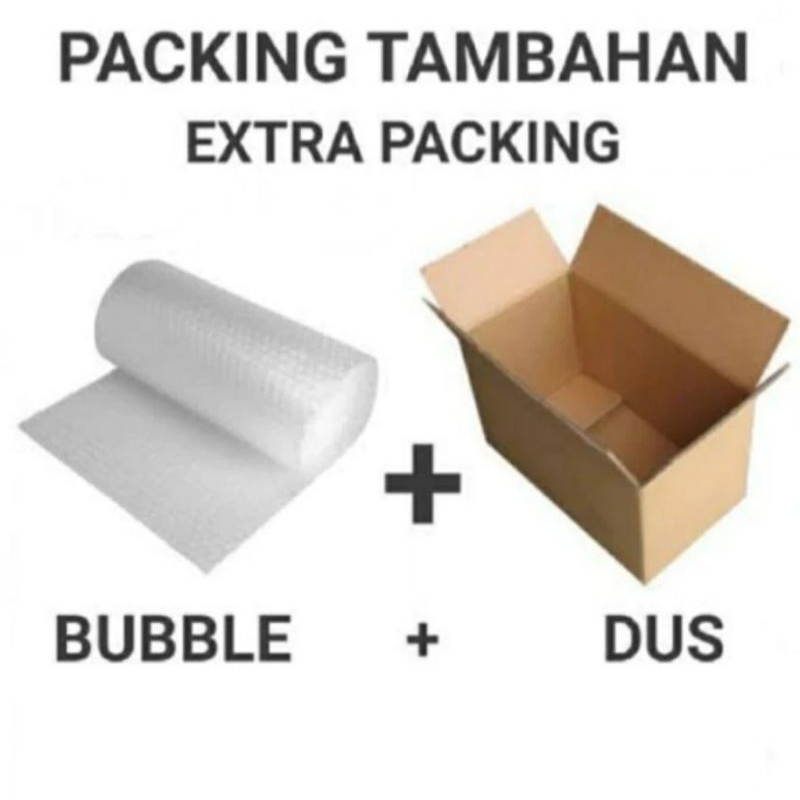 

Packing tambahan Bubble wrap + Kardus