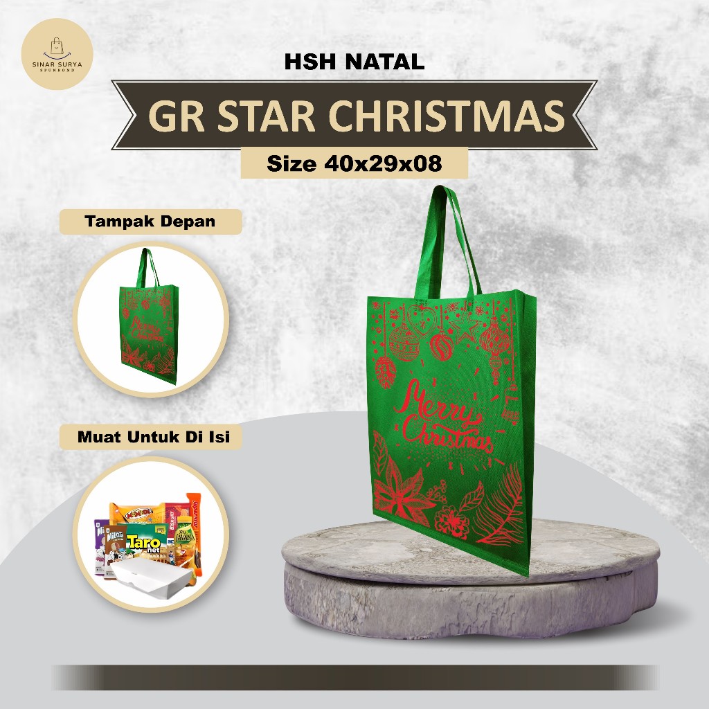 

Tas Parcel Natal Tas Souvenir Natal Christmas Tas Spunbond Natal Goodie Bag Natal Christmas 40x29x8