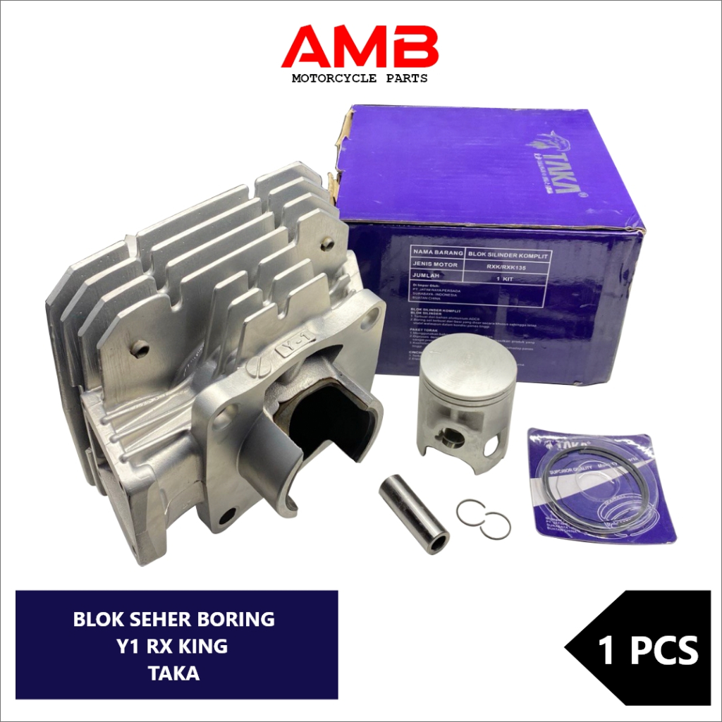 BLOK SEHER SILVER RX KING Y1 SET BLOK SEHER CYLINDER BORING Y1 RX KING RXKING 135 TAKA