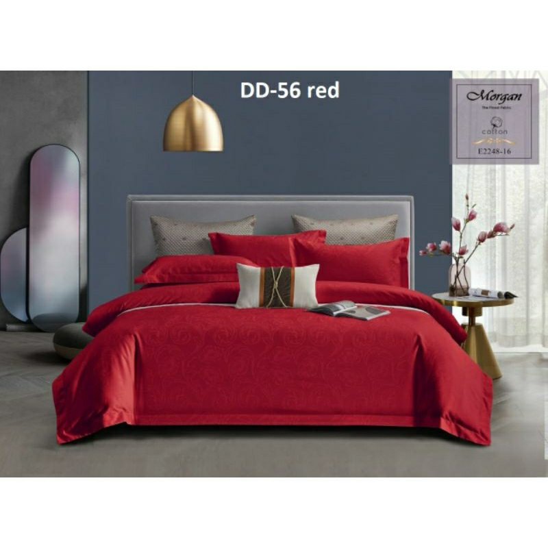 Bed Cover King Koil Jacquard Cotton Premium Nuansa Merah