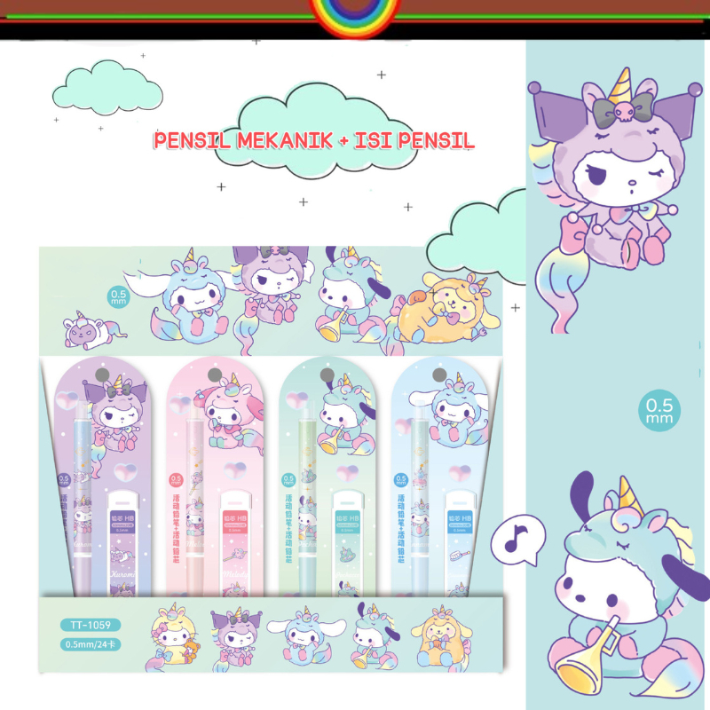 

FREE ISI PENSIL + PENSIL MEKANIK PENCIL 0.5mm MOTIF KARTUN KARAKTER SANRIO LUCU CINNAMOROLL MELODY KUROMI POMPOMPURIN ALAT TULIS PERLENGKAPAN SEKOLAH ATS ATK KANTOR
