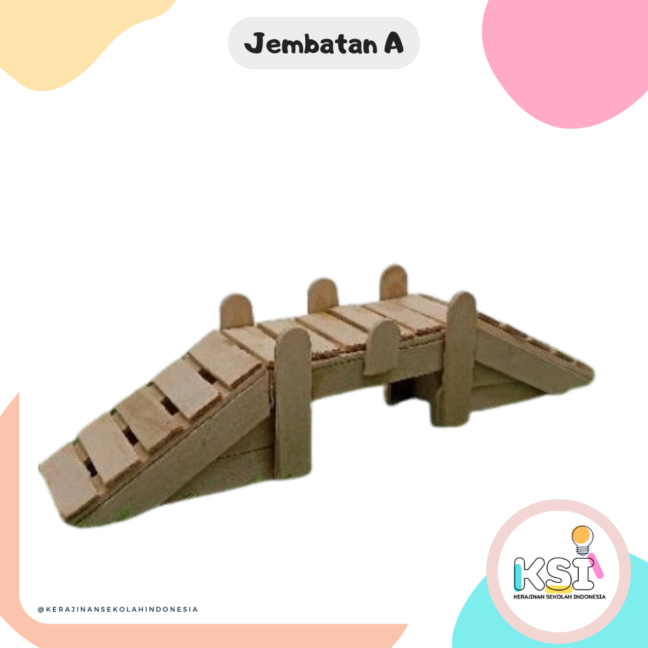 Miniatur Jembatan Kreatif dari Stik Eskrim Prakarya Anak Sekolah - Kerajinan Sekolah Indonesia