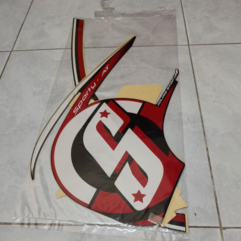 striping stiker Les body Honda Scoopy sporty 2015 2016 hitam bahan bagus grade ori