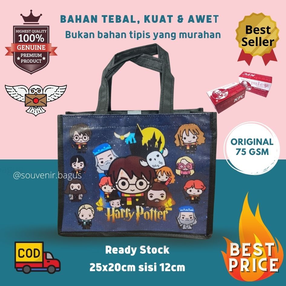 

Tas souvenir ultah harry potter bag ulang tahun anak hari poter sulap sihir lucu unik jk rowling