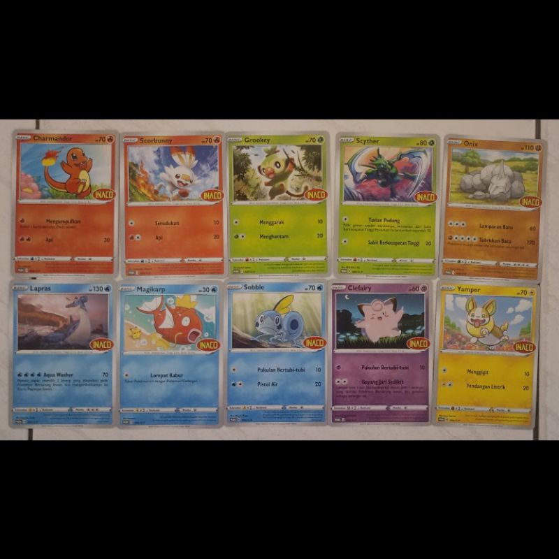 Kartu Pokemon TCG Promo INACO Bahasa Indonesia 10 Pcs