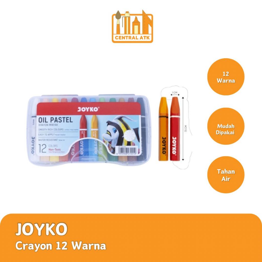 

CRAYON / OIL PASTEL JOYKO ISI 12 WARNA