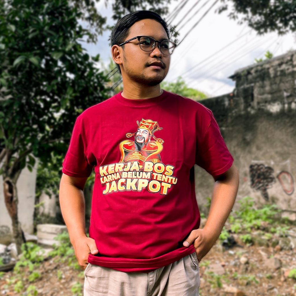 Desain Kaos Keren - Kaos Parodi Unik Desain Kerja Bos Jackpot