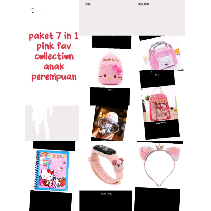 

paket combo pink coll girl