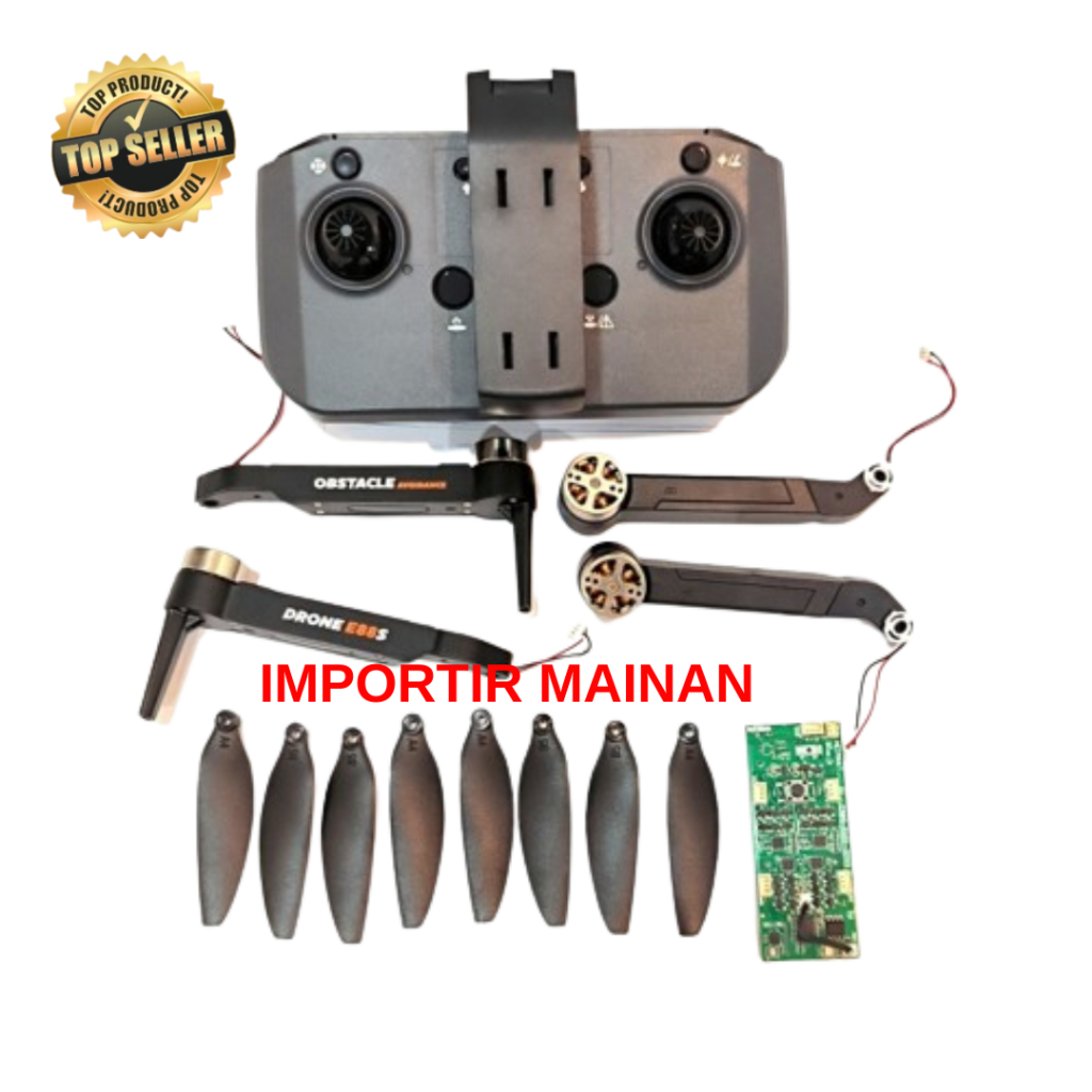 berbagai part drone E88s brushless motor arm A B receiver propeller