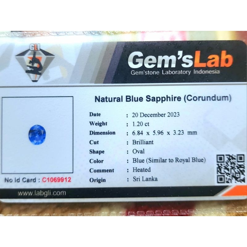 Natural Sim To Royal Blue Sapphire Srilanka Ring Perak Memo GLI
