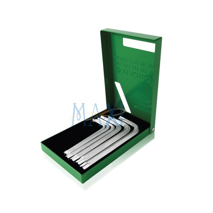 TEKIRO Kunci L Bintang Set isi 6 Pcs ( Box Besi ), uk. T25 - T55