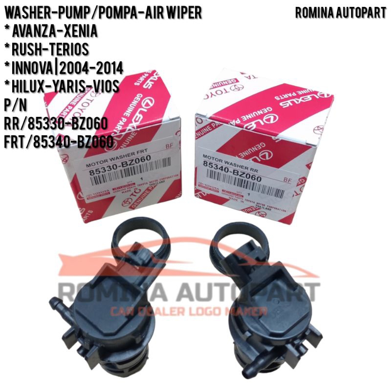 ORI  WASHER PUMP POMPA AIR WIPER TOYOTA AVANZA XENIA RUSH TERIOS FR RRORIGINAL 1PC ORIGINAL
