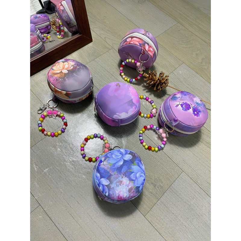 Mukena Traveling Parasut Korea Motif Lotus