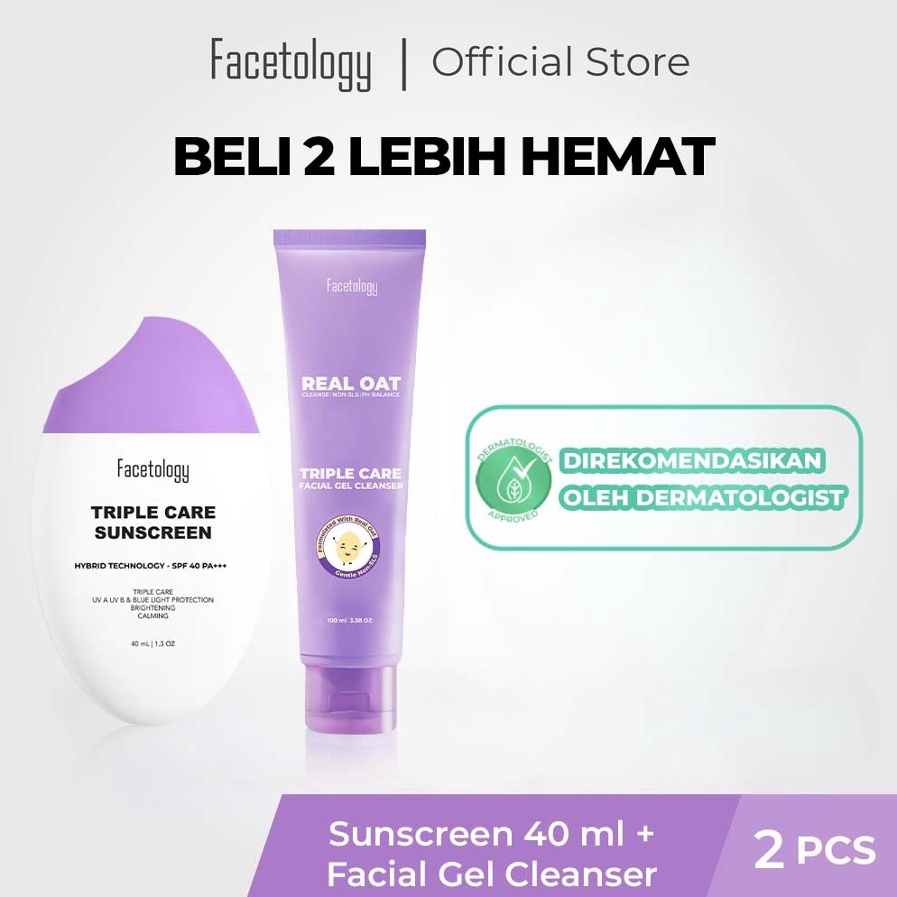 Hot Product CodeYy5Y9 2 PCS BUNDLING  Facetology Triple Care Sunscreen 4 ml  Facetology Triple Care 