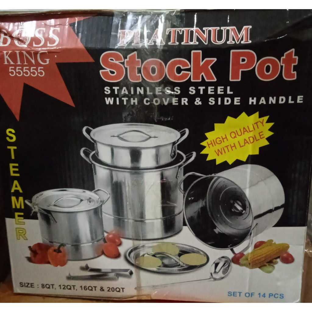 Panci Kukus Tingkat /STOCKPOT STEAMER 4PCS / Panci 5555 Platinum / Panci BMW Stockpot BMW