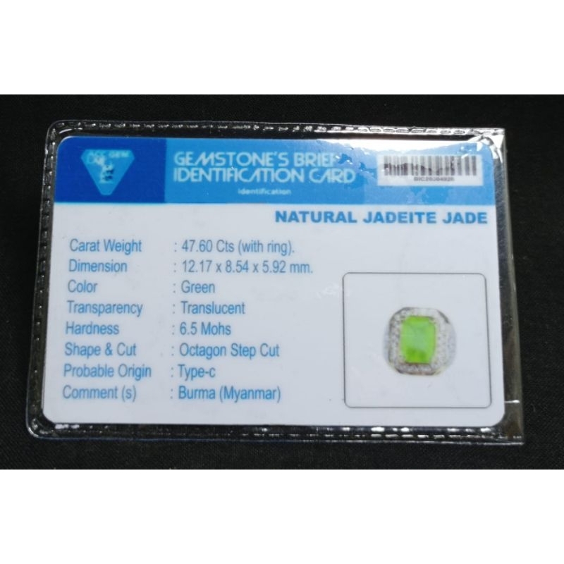 BATU CINCIN GIOK BURMA ASLI NATURAL BERSERTIFIKAT LAB HIGH QUALITY SIAP PAKAI