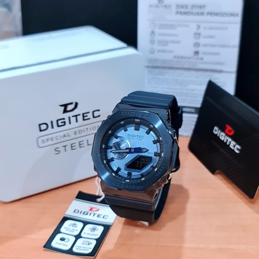 Jam Tangan Pria Digitec DAS-2119T Digitec DAS 2119T Blue Original