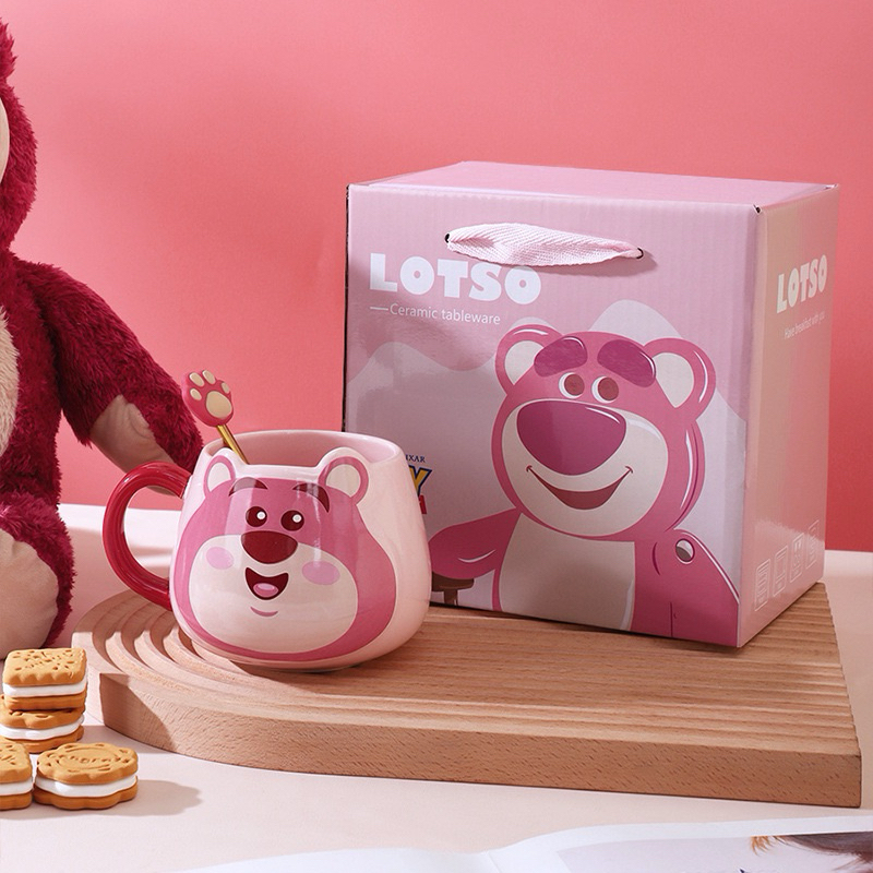 GIFT BOX CANGKIR KOPI MUG KERAMIK LOTSO 480ML DENGAN SENDOK