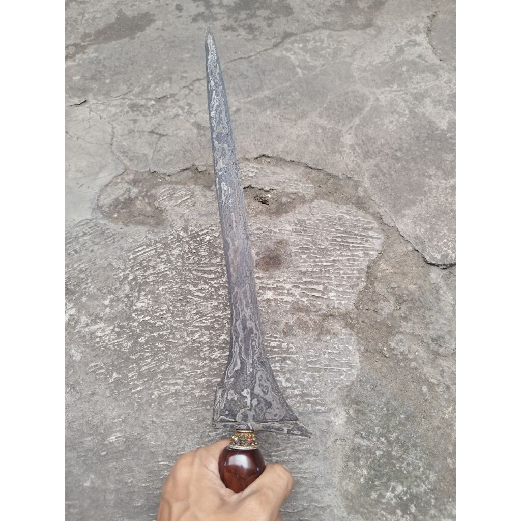 Keris Brojol pamor Wos Wutah nyandang lengkap